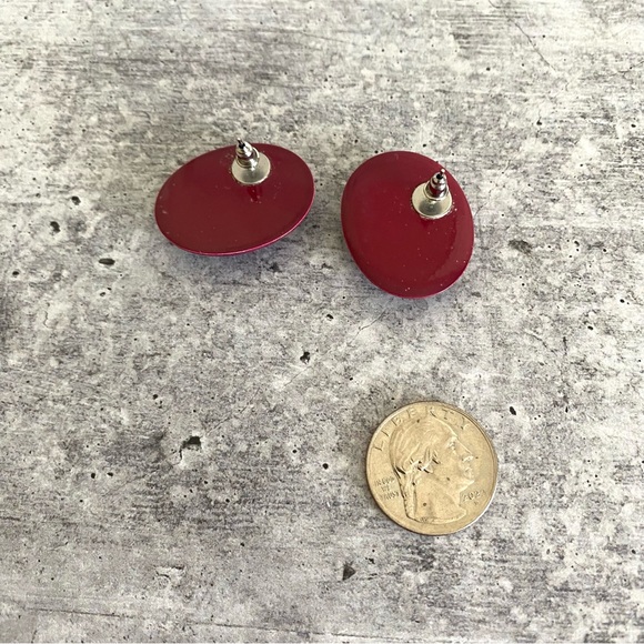 Vintage 80s Retro Statement Chunky Earrings Eclectic Art Jewelry - Picture 7 of 7